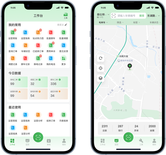运维APP功能页